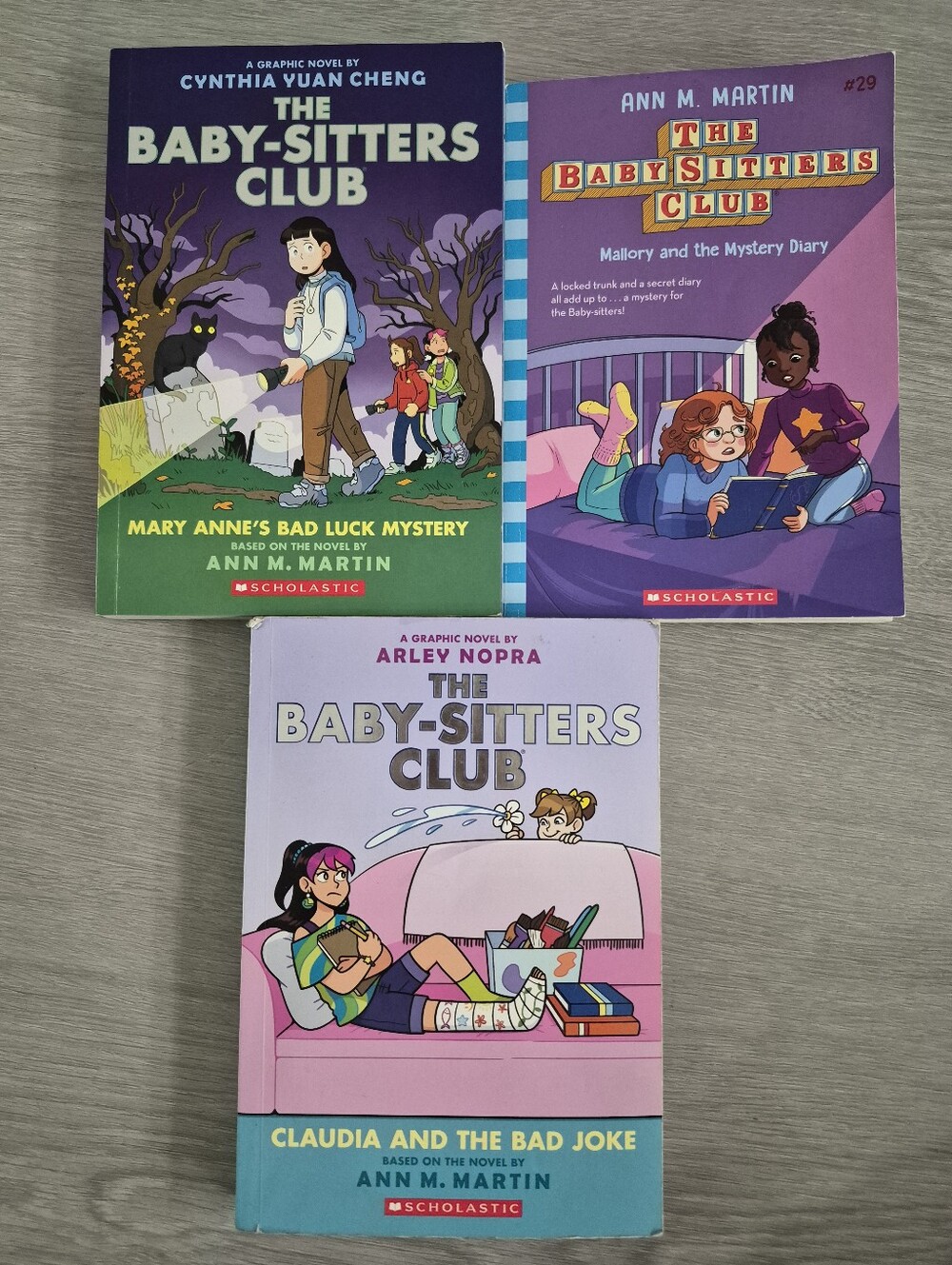 3 Baby-Sitters Club Book Bundle - 2 graphic novels by Ann Martin